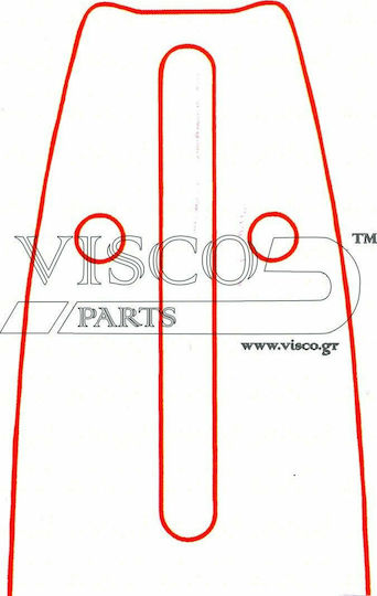 Visco Parts 08 PO-50SR Лама за бензинова моторна пила 20см (8") за верига със Стъпка 3/8"LP - 3/8-инчово LP, Дебелина на водачите .050"-1.3мм и Брой водачи 34E с Granazi