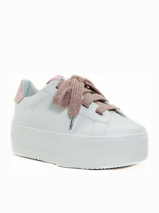 Sante 99051-23 Femei Flatforms Sneakers Albe