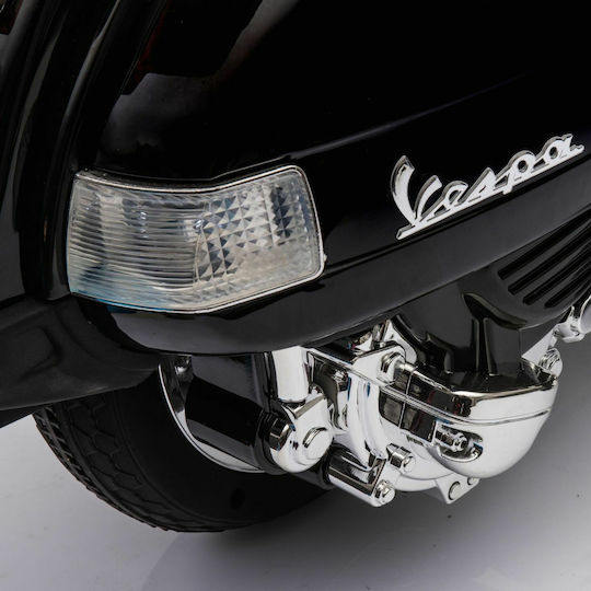 Vespa Piaggio Vintage Kids Electric Motorcycle Licensed 12 Volt Black