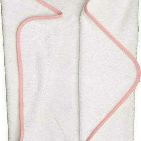 Viopros Baby Bath Towel Hooded Ellie White 75x75cm