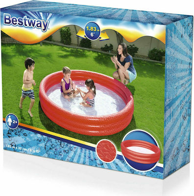 Bestway Play Παιδική Πισίνα Φουσκωτή Red 183x183εκ.