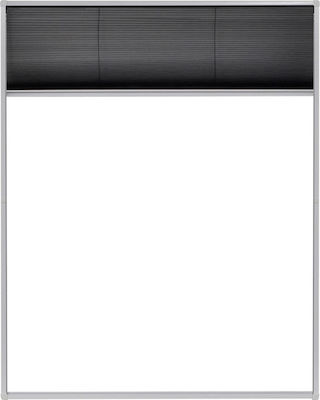 vidaXL Σίτα Παραθύρου Πλισέ Μαύρη από Fiberglass 160x100cm 148651