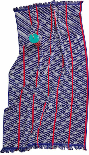 Palamaiki Strandtuch Baumwolle Blau 160x95cm.