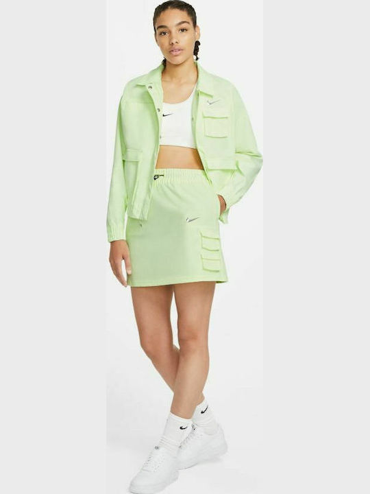 Swoosh Ψηλόμεση Mini Φούστα Πράσινη