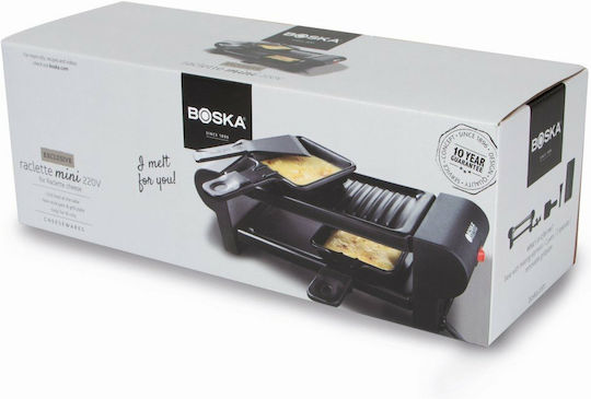 Boska Holland Mini Tabletop Electric Grill Raclette Ribbed Plate 750W 34.5cmx12.5cmcm