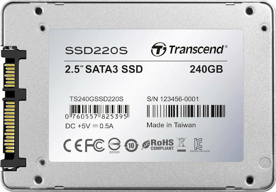 Transcend SSD220S 240GB τύπου 2.5'' με σύνδεση SATA III TS240GSSD220S