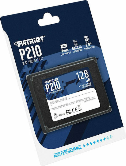 Patriot P210 SSD 128GB Type 2.5'' with SATA III Connection P210S128G25