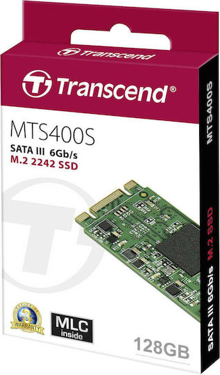 Transcend MTS400S SSD 128GB τύπου M.2 με σύνδεση SATA III TS128GMTS400S
