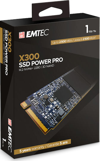 Emtec X300 SSD 1TB τύπου M.2 με σύνδεση PCI Express 3.0 ECSSD1TX300