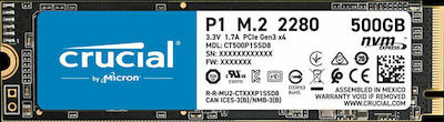 Crucial P5 SSD 1TB τύπου M.2 με σύνδεση PCI Express 3.0 CT1000P5SSD8