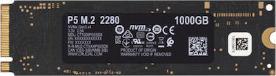 Crucial P5 SSD 1TB τύπου M.2 με σύνδεση PCI Express 3.0 CT1000P5SSD8