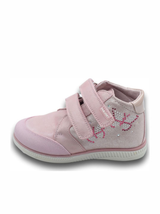 Pablosky Kids Boots with Hoop & Loop Closure Pink