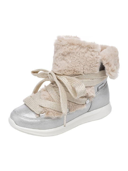 Amanda Snow Kinderstiefel mit Schnürsenkeln Beiges