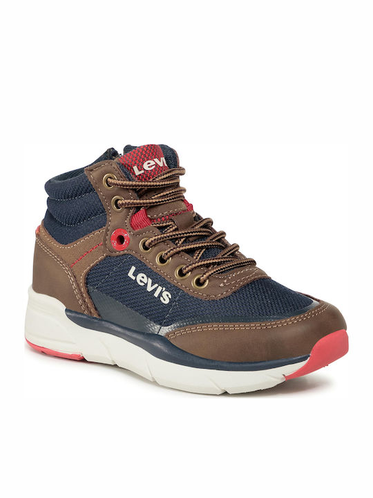 Parry Leather Kids Boots with Zipper Brown