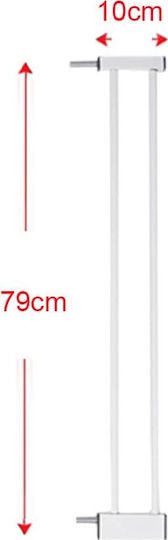 Monodi Guimo Safety Gate Extensions made of Metal in White Color 79x10cm 1pcs