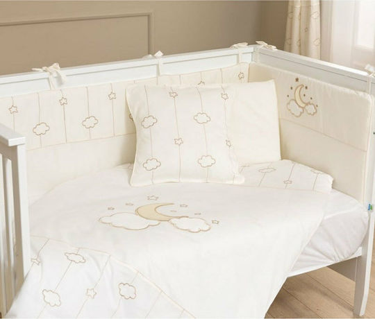 Funna Baby Σετ Κούνιας Luna Elegant Μπεζ 3τμχ