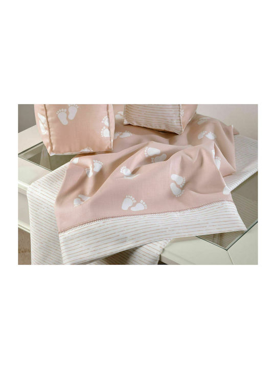 Down Town Home Cotton Baby Quilt 688 95x145cm Pink
