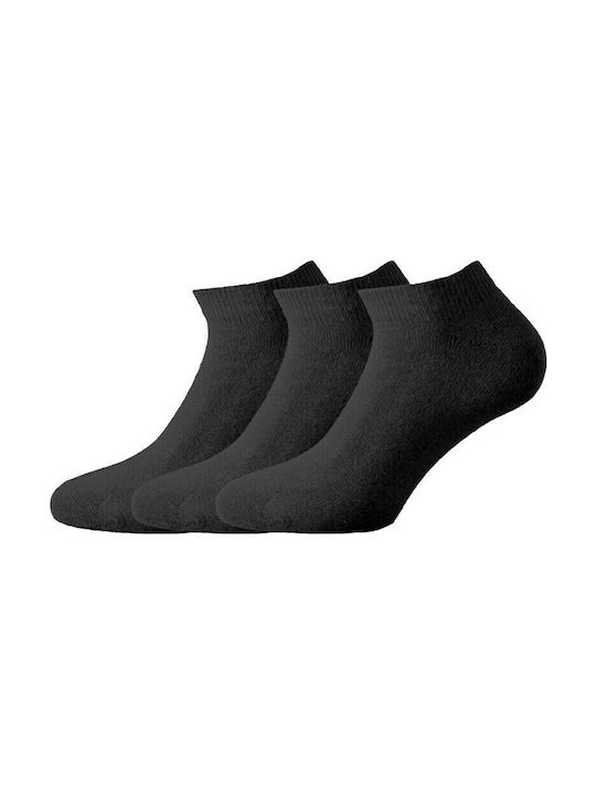 Walk V20 Ανδρικές Μονόχρωμες Κάλτσες Μαύρες 3Pack