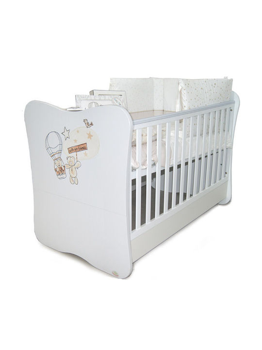 Santa Bebe Pătuț Bebeluși Amabile Alb pentru Saltea 70x140cm