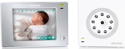 Miniland Wireless Baby Monitor with Camera & Screen 3.5" with Two-Way Audio & Lullabies