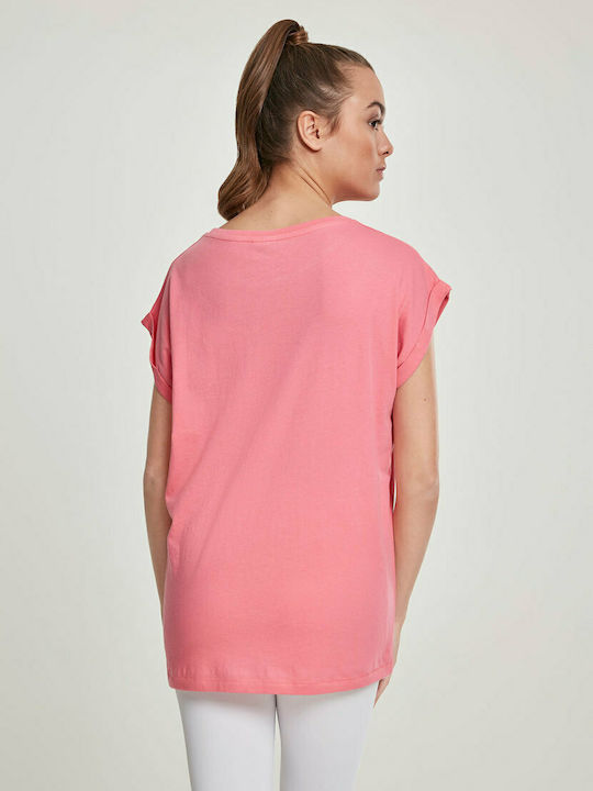 Urban Classics TB771 Women's T-shirt Pink Grapefruit