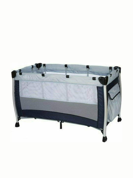 Baby Adventure Holiday Aluminium Παρκοκρέβατο 2 Επιπέδων Γκρι 120x60cm
