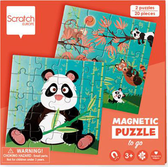 Детски Пъзел Магнитна книга Панда за 3+ години+ Години 40бр Scratch Europe