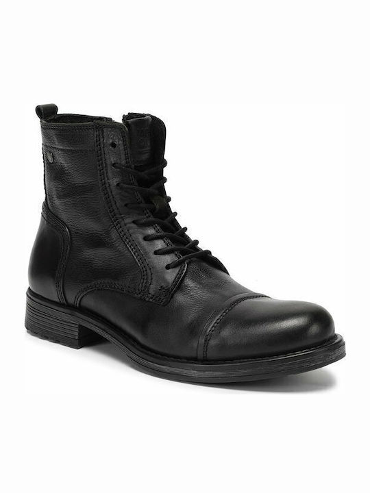 Leder Stiefel Anthracite