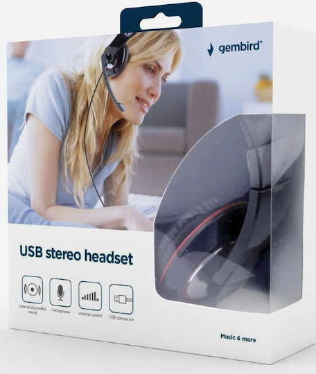 Gembird MHS-U-001 Over Ear Gaming Headset με σύνδεση USB