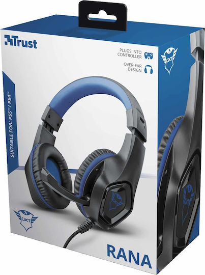 Trust GXT 404B Rana Über Ohr Gaming-Headset mit Verbindung 3,5mm Black/Blue