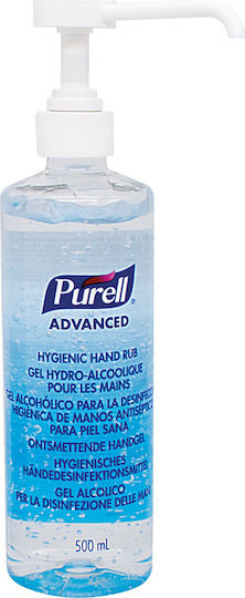 Purell Advanced Hygienic Hand Rub Dezinfectant Gel Pentru mâini cu pompă 500ml Natural