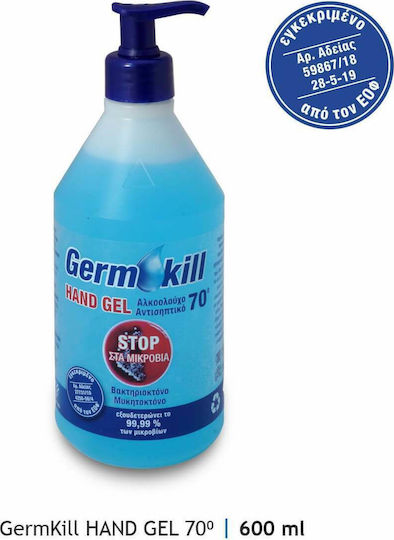 Alcofarm Germ Kill Αντισηπτικό Gel Χεριών με Αντλία 600ml Natural