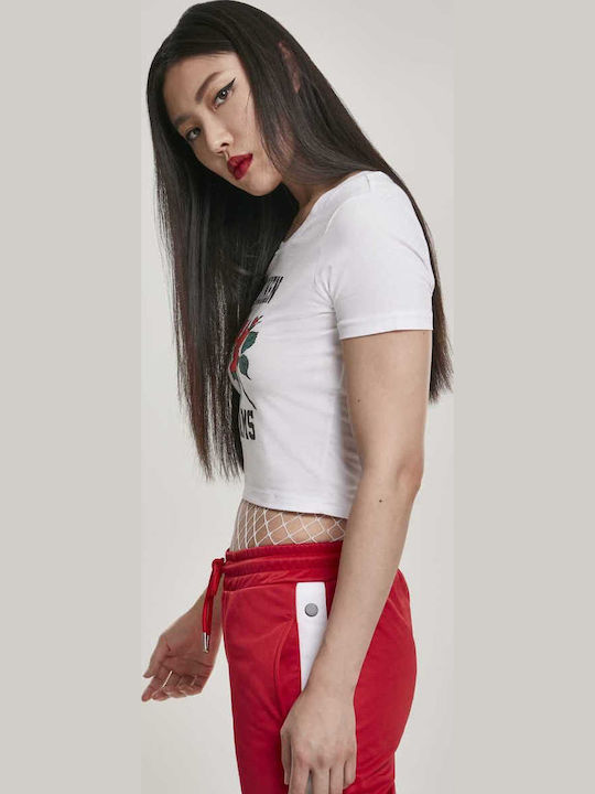 MT1111 Γυναικείο Crop T-shirt Λευκό