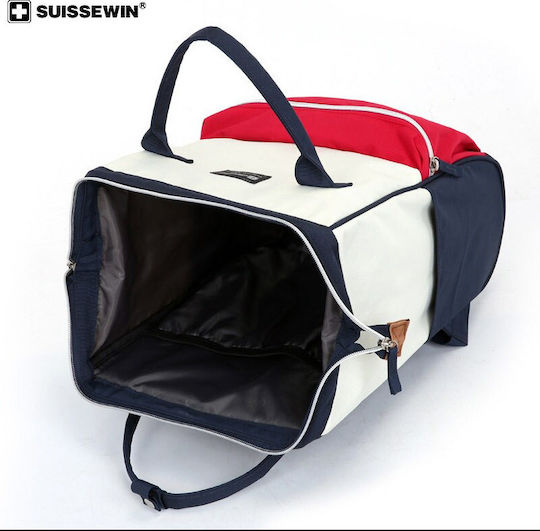 Suissewin Τσάντα-Αλλαξιέρα Πλάτης Mom Bag Navy Blue 27x38εκ.