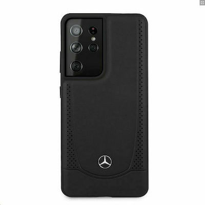 Mercedes-Benz Urban Leather Back Cover Black (Galaxy S21 Ultra 5G)