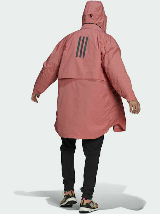 Adidas Myshelter 4in1 Geacă pentru bărbați de iarnă Parka Rezistent la vânt Roz