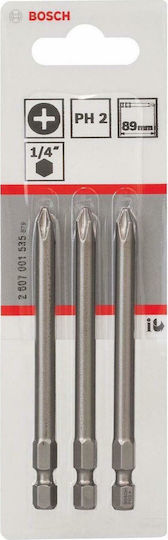 Bosch Set 3 Schraubendreher-Bits Kreuz PH2