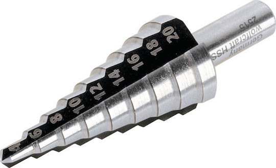 Wolfcraft Conical Drill HSS with Cylindrical Shank for Metal 8-30mm