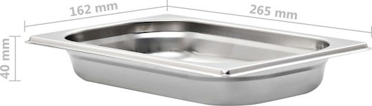 vidaXL Recipient Gastronorm Oțel inoxidabil GN1/4 cu Adâncime 40mm (12 buc)