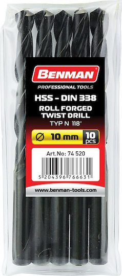 Benman Drill HSS with Cylindrical Shank for Metal 6.5mm