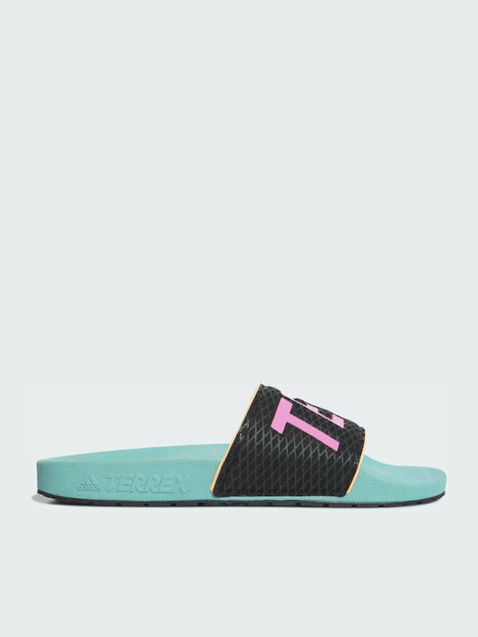 Adidas Terrex Adilette Slides Acid Mint / Screaming Pink / Hazy Orange