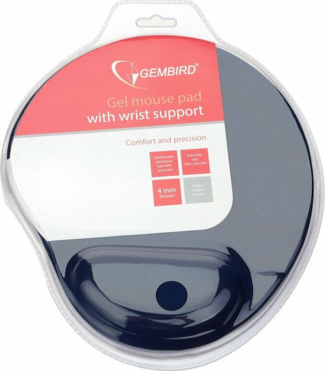 Gembird Gel Mouse Pad (260mm) με Στήριξη Καρπού Μπλε MP-GEL-B