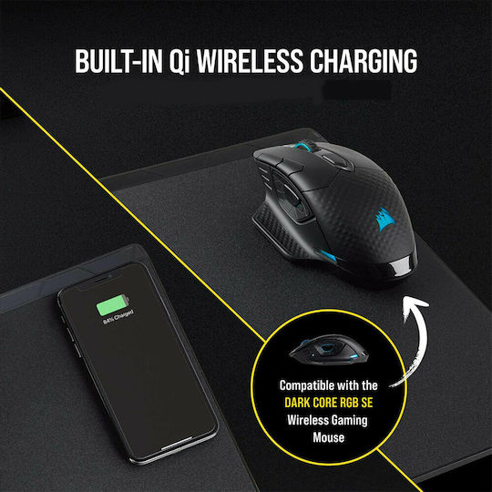 Corsair MM1000 Qi Gaming Mouse Pad Medium (350mm) Black CH-9440022-EU