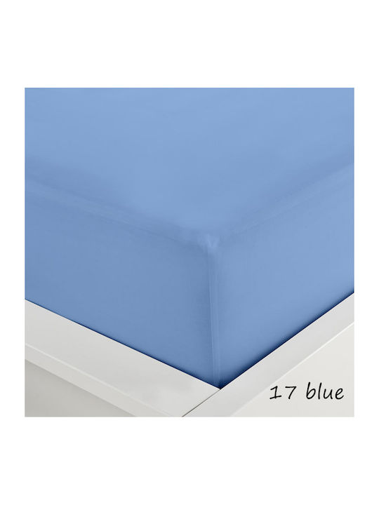 Sunshine Sheet Super-Double with Elastic 160x200+40cm. Menta 152 Blue 17