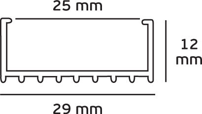 VK Lighting Extern Aluminiumprofil für LED-Streifen 200x2.9x1.2cm