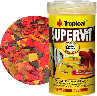 Tropical Supervit Tropical Fish Food Flakes 250ml 50gr