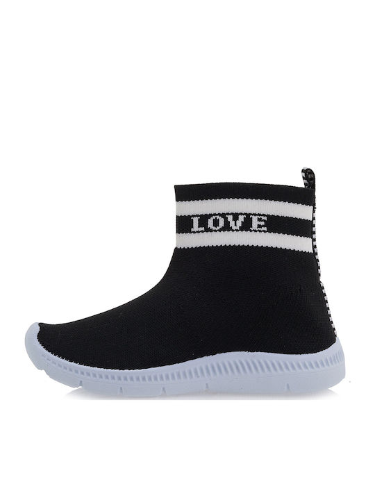 Încălțăminte sport Inalta pentru copii Slip-on Negre