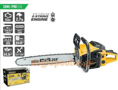 F.F. Group Gasoline-Powered Chainsaw GCS 253 Plus Kettensäge Benzin 5.9kg mit Schwert 50cm und Easy Start