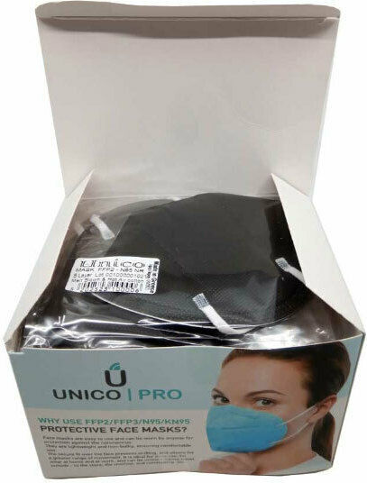 Unico Pro Μάσκα Προστασίας FFP2 σε Μαύρο χρώμα 1τμχ