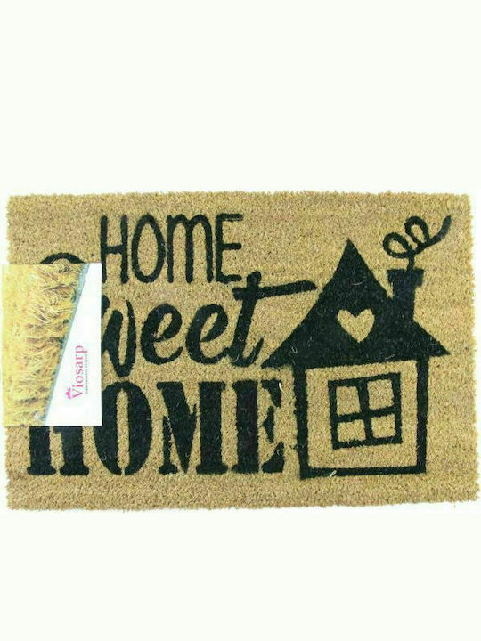 Viosarp Coconut Fiber Doormat Home Sweet Home Beige 40x60cm